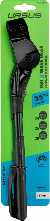 Ursus KSA R 81 Wave Rear - Achterstandaard 18 Mm Smal - Voor Montage Aan Het Frame - Zwart 1 Ursus KSA R 81 Wave Rear - Achterstandaard 18 Mm Smal - Voor Montage Aan Het Frame - Zwart