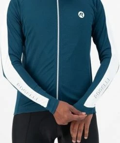 Rogelli Explore Wielershirt - Lange Mouwen - Blauw/Wit - Maat L -Bobike SHOP 354x840