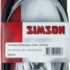 Simson Trommelremkabelset Universeel Zwart