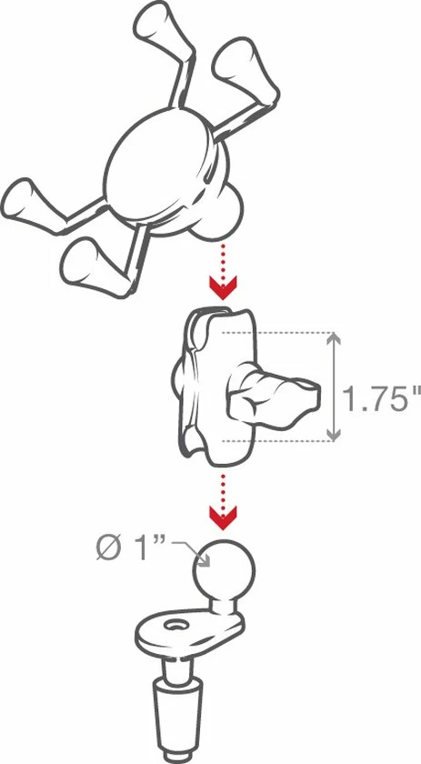 RAM Mount RAM-B-176-A-UN7U Houder Mobiele Telefoon/Smartphone Zwart Actieve Houder 14 RAM Mount RAM-B-176-A-UN7U Houder Mobiele Telefoon/Smartphone Zwart Actieve Houder - Afbeelding 14