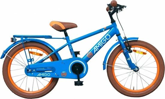 Amigo Sports Jongensfiets - Kinderfiets 18 Inch - Blauw 1 Amigo Sports Jongensfiets - Kinderfiets 18 Inch - Blauw