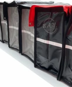 BayNL- Waterdicht - Dubbele - Bisonyl - Fietstas- Reflectoren - Rood 34cmX16.2cmX32cm=35 Liter -Bobike SHOP 550x332