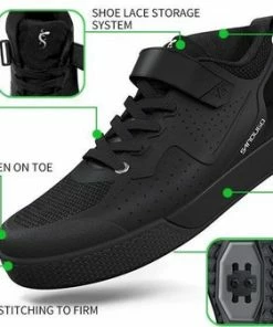 Sandugo Cadmus - Fietsschoenen - Mountainbike Schoenen - SPD - Mtb Schoenen Heren - Maat 45 - Zwart/ Zilver -Bobike SHOP 550x337 7