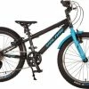 Volare Rocky Kinderfiets - 20 Inch - Blauw Zwart - 95% Afgemonteerd - 6 Speed - Prime Collection