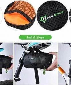 Merkloos Decopatent PRO Fiets Zadeltas - Racefiets - Mountainbike - Mtb - Koersfiets - Fietstassen - Waterdicht - Wielrennen Tas - Zwart -Bobike SHOP 550x356