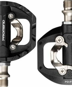 Promed MTB Klikpedalen - Combi - Geschikt Voor 2 Punts SPD Mountainbike Pedalen - Duo Pedalen - Zwart