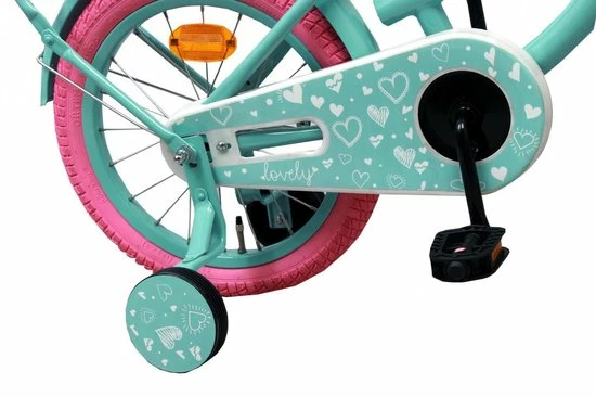 Amigo Lovely Meisjesfiets - Kinderfiets 12 Inch - Turquoise 4 Amigo Lovely Meisjesfiets - Kinderfiets 12 Inch - Turquoise - Afbeelding 4