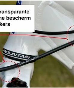 Merkloos Fietsbeschermsticker - Framebeschermer - Framesticker - Fietssticker - Beschermsticker - Transparant