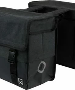 Willex Dubbele Canvas Plus Tas 57 L Zwart/Matzwart -Bobike SHOP 550x373