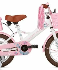 Supersuper Little Miss - Kinderfiets - Meisjesfiets - 14 Inch - Wit