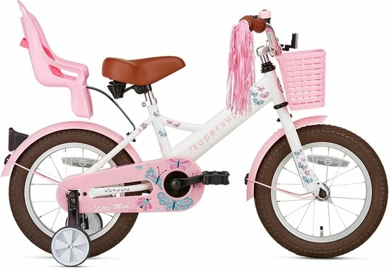 Supersuper Little Miss - Kinderfiets - Meisjesfiets - 14 Inch - Wit 1 Supersuper Little Miss - Kinderfiets - Meisjesfiets - 14 Inch - Wit
