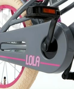 Supersuper Lola - Kinderfiets - Meisjesfiets - 16 Inch - Grijs/Roze -Bobike SHOP 550x384 2