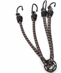 Discountershop Snelbinders - Bagagespin 4 Haken - Stevige Snelbinder Spin - Spinbinder - 60 Cm 10 Mm - Met Vier Elastische Armen - Rood/zwart