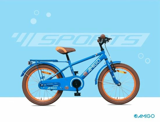Amigo Sports Jongensfiets - Kinderfiets 18 Inch - Blauw 11 Amigo Sports Jongensfiets - Kinderfiets 18 Inch - Blauw - Afbeelding 11