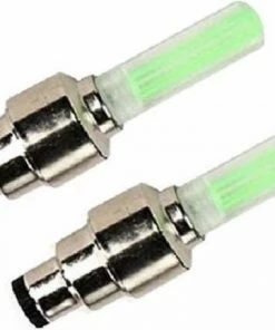 CEPEWA Fietswielverlichting Firefly Ventiel LED Lampjes Groen 2 Stuks