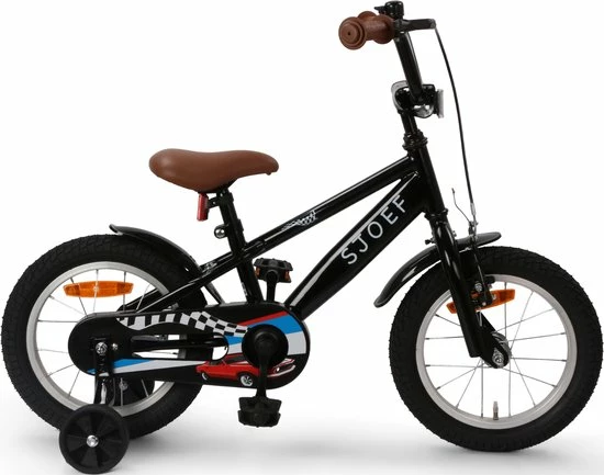 SJOEF Race Jongensfiets 14 Inch - Zwart 1 SJOEF Race Jongensfiets 14 Inch - Zwart