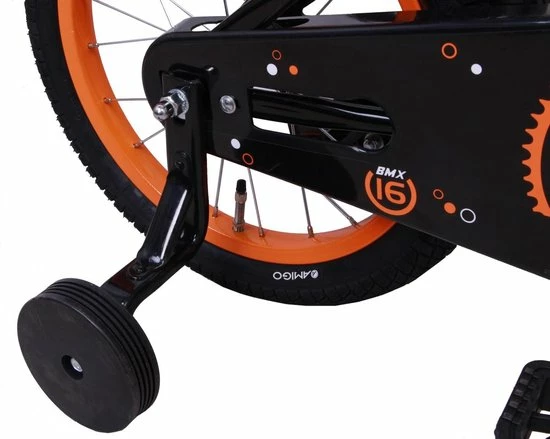 Amigo Sports Jongensfiets - Kinderfiets 16 Inch - Zwart 6 Amigo Sports Jongensfiets - Kinderfiets 16 Inch - Zwart - Afbeelding 6