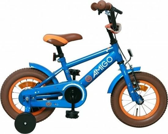 Amigo Sports Jongensfiets - Kinderfiets 12 Inch - Blauw 1 Amigo Sports Jongensfiets - Kinderfiets 12 Inch - Blauw