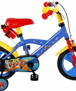 Volare Disney Mickey Kinderfiets - Jongens En Meiden - 12 Inch - Rood Blauw - Doortrapsysteem -Bobike SHOP 550x441 1