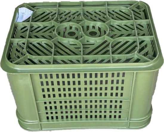 Mullrose Fietskrat Kunststof LEGERGROEN - L 40 X B 30 X H 25 Cm 2 Mullrose Fietskrat Kunststof LEGERGROEN - L 40 X B 30 X H 25 Cm - Afbeelding 2