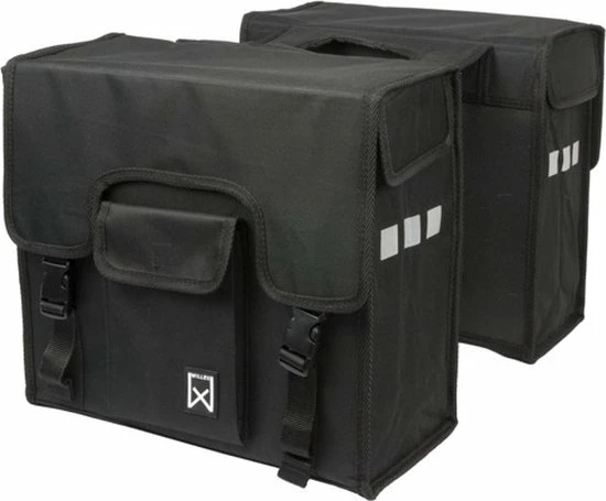 Willex Shopper - Dubbele Fietstas - 38liter- Zwart 2 Willex Shopper - Dubbele Fietstas - 38liter- Zwart - Afbeelding 2