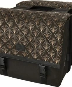 Fastrider Nara Dubbele Fietstas Trend - Zwart - 33L - Waterafstotend - Makkelijke Montage - Ruime Inhoud - Reflecterende Zijkanten