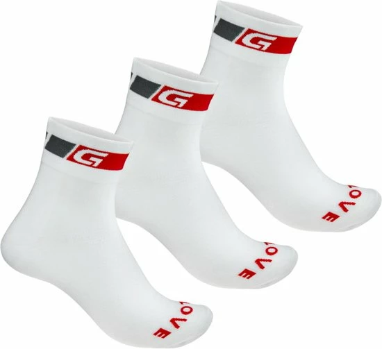 GripGrab GripGrab Classic Regular Cut Sokken 3PACK - Wit - Unisex - Maat S 1 GripGrab GripGrab Classic Regular Cut Sokken 3PACK - Wit - Unisex - Maat S