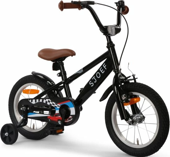 SJOEF Race Jongensfiets 14 Inch - Zwart 6 SJOEF Race Jongensfiets 14 Inch - Zwart - Afbeelding 6