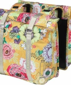 Basil Ever-Green Dubbele Fietstas - Beige - 32 Liter -Bobike SHOP 550x508