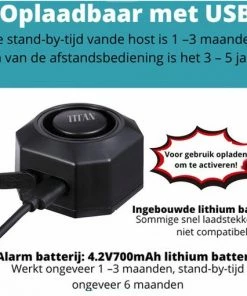 Titan Fietsalarm (2022 Model ) - Fietsalarm - Fietsslot Met Alarm - Alarm Met Afstandsbediening -Bobike SHOP 550x510 5