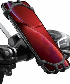 NoXx Telefoonhouder Fiets Universeel - Fiets Telefoonhouder Scooter - Mountainbike Telefoon Houder Siliconen - Zwart -Bobike SHOP 550x513 1