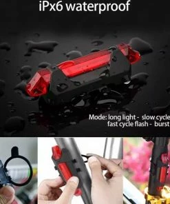 Merkloos LED Fietsverlichting Set - USB Oplaadbaar - IPX6 Waterdicht - Voor- En Achterlicht -Bobike SHOP 550x513 5