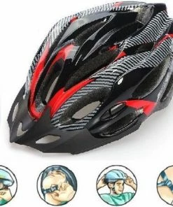 QT CYCLETECH Lichtgewicht Unisex Fiets Helm Voor ATB, Wielrenners En Andere Buitensporten Rood