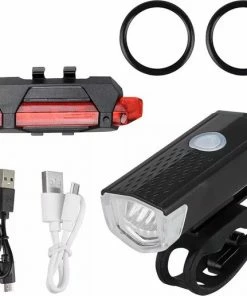 Merkloos LED Fietsverlichting Set - USB Oplaadbaar - IPX6 Waterdicht - Voor- En Achterlicht -Bobike SHOP 550x516 4