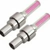 Merkloos Fietswielverlichting Firefly Ventiel LED Lampjes Roze 2 Stuks