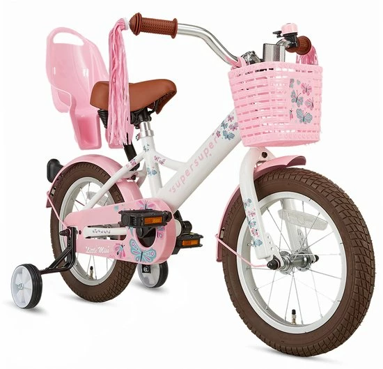 Supersuper Little Miss - Kinderfiets - Meisjesfiets - 14 Inch - Wit 3 Supersuper Little Miss - Kinderfiets - Meisjesfiets - 14 Inch - Wit - Afbeelding 3