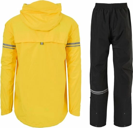 AGU Original Regenpak Essential - Geel/Zwart - S - Dames & Heren - Waterdicht & Ademend 2 AGU Original Regenpak Essential - Geel/Zwart - S - Dames & Heren - Waterdicht & Ademend - Afbeelding 2