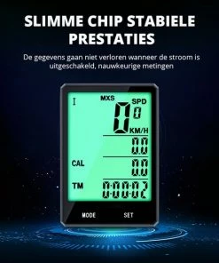 Brandie - Fietsnavigatie - Voor Fiets/MTB/Racefiets - Bedrade Fietscomputer - Kilometerteller Fiets - Gemakkelijk Af Te Lezen Snelheidsmeter - Waterdicht - Met 2.8 Minischerm - Multifunctioneel - Met Achtergrondverlichting - Maat 75*50*13mm - Zwart -Bobike SHOP 550x533 1