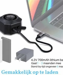 Titan Fietsalarm (2022 Model ) - Fietsalarm - Fietsslot Met Alarm - Alarm Met Afstandsbediening -Bobike SHOP 550x539 5