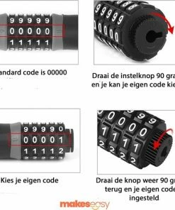 Makes Easy Cijferslot Fietsslot | Cijferslot | 5 Cijferig | 120 CM - 2.5 CM DIK | Anti Diefstal Fietsslot | Zwart 8 Makes Easy Cijferslot Fietsslot | Cijferslot | 5 Cijferig | 120 CM - 2.5 CM DIK | Anti Diefstal Fietsslot | Zwart -Bobike SHOP 550x541 2