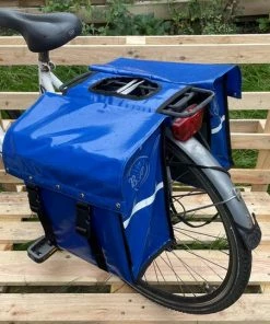 BayNL- Waterdicht - Dubbele - Bisonyl - Fietstas- Reflectoren - Blauw 34cmX16.2cmX32cm=35 Liter -Bobike SHOP 550x541 5