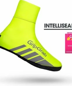 GripGrab - RaceThermo Hi-Vis Waterproof Winter Shoe Cover - Geel Hi-Vis - Unisex - Maat M