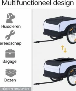NiceGoodz Fietskar - Fietsaanhanger - Fietskar Bagage - Fietskarren - Wit/Zwart 14 NiceGoodz Fietskar - Fietsaanhanger - Fietskar Bagage - Fietskarren - Wit/Zwart -Bobike SHOP 550x543