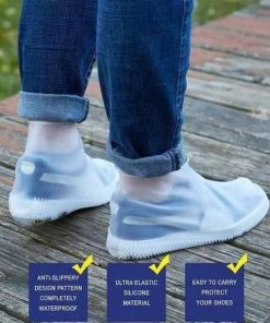 Doodadeals | Overschoenen Waterdicht | Siliconen Overschoenen | Overschoenen Zwembad | Schoenovertrek Herbruikbaar | Schoenbeschermers | Schoenhoesjes | Wit | Maat S 29-34