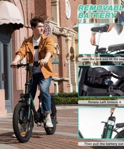 HITWAY E-Bike Elektrische Fiets 20 Inch Fat Tire E-Bicycle Vouwfiets, 250 W/36 V/11,2 Ah Accu, Max. Bereik Tot 35-90 Km, Offroad-mountainbike Met Shimano 7-versnellingen, City EBike -Bobike SHOP 550x550 126