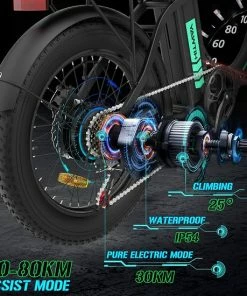 HITWAY E-Bike Elektrische Fiets 20 Inch Fat Tire E-Bicycle Vouwfiets, 250 W/36 V/11,2 Ah Accu, Max. Bereik Tot 35-90 Km, Offroad-mountainbike Met Shimano 7-versnellingen, City EBike -Bobike SHOP 550x550 128