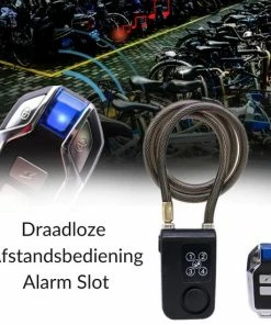 Raykon Fietsslot - Kettingslot Voor Scooter - Cijferslot - Alarm Slot - Fiets Alarm - Zwart -Bobike SHOP 550x550 196