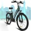 HITWAY Elektrische Fiets Voor Volwassenen | Ebikes Fietsen Stadsfiets | 250W 36V Motor | 7 VERSNELLINGSSYSTEE | 26 Inch - Zwart