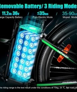 HITWAY Elektrische Fiets Voor Volwassenen | Ebikes Fietsen Stadsfiets | 250W 36V Motor | 7 VERSNELLINGSSYSTEE | 26 Inch - Zwart -Bobike SHOP 550x550 241