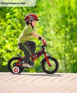 ARTIVIZION Universele Zijwieltjes - Incl. Installatie Set - Led Lichtjes - Kinderfietsaccessoires - Extra Ondersteuning En Stabiliteit - Geschikt Voor 12/14/16/18/20 Inch Kinderfiets - Jongens En Meisjes - Rood -Bobike SHOP 550x550 251